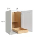 Catalina White 18" Full Height Door Base Cabinet with 1 Rollout Tray