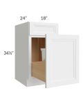 Catalina White 18" Base Cabinet with Double Trashcan Pullout