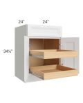 Catalina White 24" Base Cabinet with 2 Rollout Trays