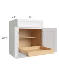 Catalina White 27" Base Cabinet with 1 Rollout Tray