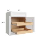 Catalina White 27" Base Cabinet with 2 Rollout Trays