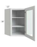 Catalina White 24x30 Wall Diagonal Corner Cabinet (Prepped for Glass Doors)