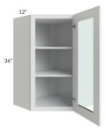 Catalina White 24x36 Wall Diagonal Corner Cabinet (Prepped for Glass Doors) 
