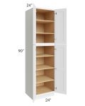 Catalina White 24x90x24 Wall Pantry Cabinet