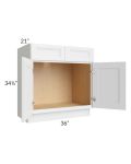 Catalina White 36" Vanity Base Cabinet