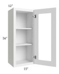 Catalina White 15x36 Wall Glass Door Cabinet (Prepped for Glass Doors)