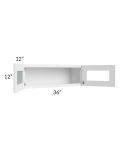 Catalina White 36x12 Decorative Wall Cabinet 