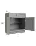 Shale Grey Shaker 33" Base Cabinet 
