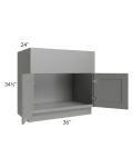 Shale Grey Shaker 36" Farm Sink Base