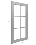 Shale Grey Shaker 21x42 Mullion Glass Door