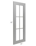 Shale Grey Shaker 24x42 Corner Mullion Glass Door