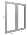 Shale Grey Shaker 36x42 Glass Door
