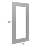 Shale Grey Shaker 24x30 Corner Glass Door