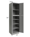 Shale Grey Shaker 24x90 Utility Cabinet