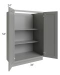 Shale Grey Shaker 36x54 Split Pantry Base Cabinet