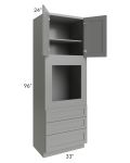 Shale Grey Shaker 33x96 Universal Oven Cabinet
