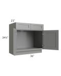 Shale Grey Shaker 36" Vanity Sink Base Cabinet