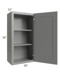 Shale Grey Shaker 18x36 Wall Cabinet