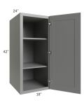 Shale Grey Shaker 18x42x24 Split Pantry Wall Cabinet