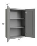 Shale Grey Shaker 24x36 Wall Cabinet