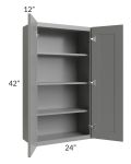 Shale Grey Shaker 24x42 Wall Cabinet