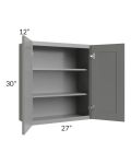Shale Grey Shaker 27x30 Wall Cabinet