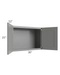 Shale Grey Shaker 30x21 Wall Cabinet