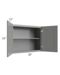 Shale Grey Shaker 30x24 Wall Cabinet
