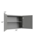 Shale Grey Shaker 33x24" Wall Cabinet