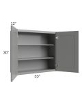 Shale Grey Shaker 33x30 Wall Cabinet