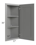 Shale Grey Shaker 12x36 Wall End Angle Cabinet