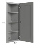 Shale Grey Shaker 12x42 Wall End Angle Cabinet