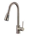 Brushed Nickel Pull Down Kitchen Faucet 8-11/16" x 15-3/4"
