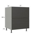 Euro Cafe 27" 2-Drawer Range Base Cabinet