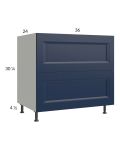Harbor Navy 36" 2-Drawer Range Base Cabinet