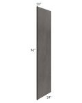 Midtown Dark Grey Shaker 24x96 Refrigerator End Panel with 1-1/2" Stile