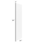 Dakota White 24x84 Refrigerator End Panel with a 3" Return