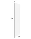 Alpine White Shaker 24x84 Refrigerator End Panel with a 3" Return
