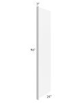 Dakota White 24x96 Refrigerator End Panel with a 3" Return