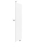 Vail White Shaker 24x96 Refrigerator End Panel