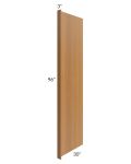 Portland Walnut 30x96 Refrigerator End Panel with a 3" Return