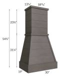 Midtown Dark Grey Shaker 30" Farmhouse Hood