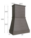 Midtown Dark Grey Shaker 36" Farmhouse Hood