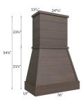 Vienna Kona Brown 36" Farmhouse Hood