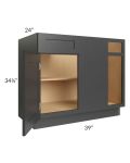 Royal Ebony Shaker 45" Blind Base Corner Cabinet