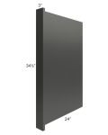 Royal Ebony Shaker Dishwasher Panel with a 3" Return