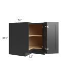 Royal Ebony Shaker 36" Lazy Susan Base Cabinet