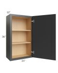 Royal Ebony Shaker 21x36 Wall Cabinet