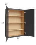 Royal Ebony Shaker 30x42 Wall Cabinet