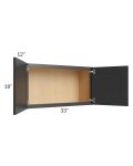Royal Ebony Shaker 33x18 Wall Cabinet